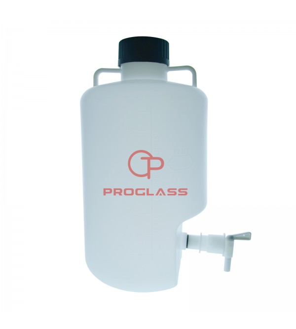 Plastic water bottle with faucet