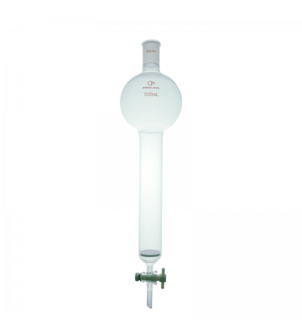 Columns,Chromatography,Standard Tape Joints,PTFE Stopcock,Reservoirs 1000mL,With Fritted Discs