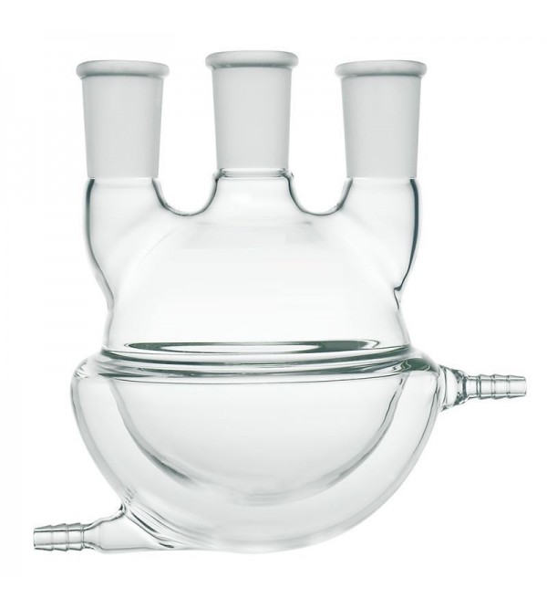 Three Necks Round Bottom Flask,Heavy Wall,Half Jacketed