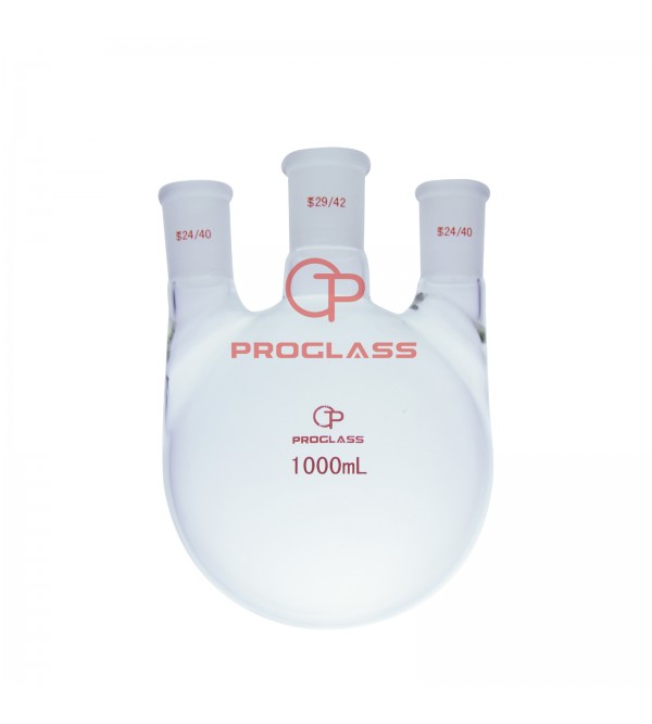 Three Necks Round Bottom Flask,1000ml ,Straight Side neck