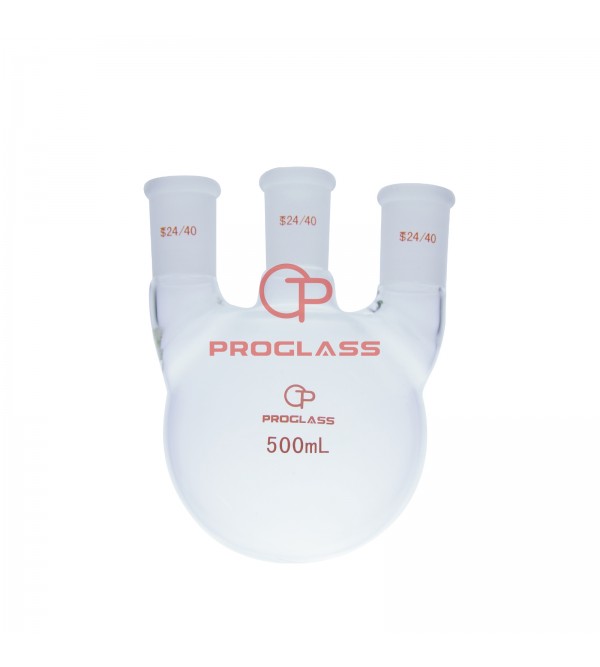 Three Necks Round Bottom Flask,500ml ,Straight Side neck